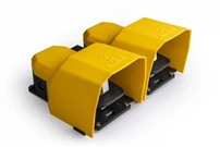 PPK Series Plastic Protection (1NO+1NC)+(1NO+1NC) with Hole for Metal Bar Double Yellow Plastic Foot Switch